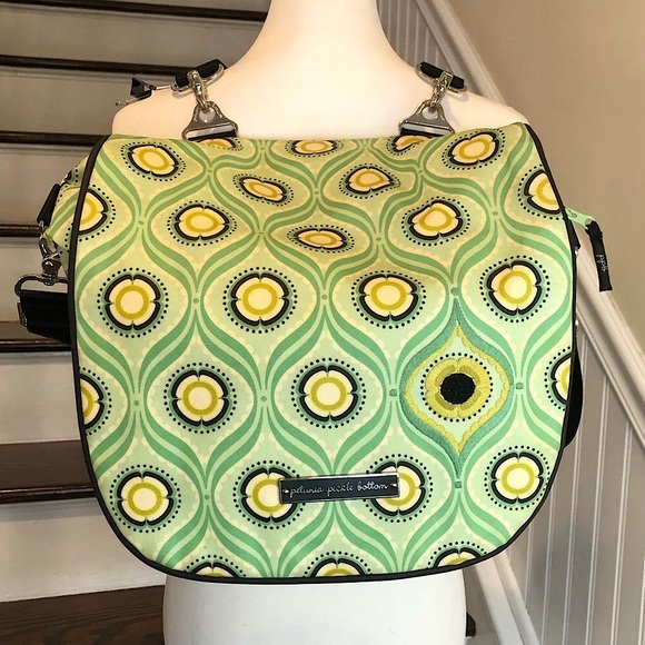 PETUNIA PICKLE BOTTOM Embroidered Floral Backpack Crossbody Baby Bag NWOT - Picture 4 of 17